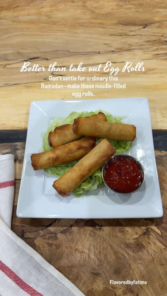 Episode 1 of my Ramadan Series 🌙  Starting strong with these Better Than Takeout Egg Rolls — loaded with chicken, veggies, and noodles for that full, comforting bite.  Perfect for Iftar or to freeze ahead for busy days.  Comment RECIPE and I’ll DM it to you 💌
Don’t forget to save & follow for more Ramadan recipes 🤍  #savory #flavorful #delicious #flavoredbyfatima #chicagofoodie