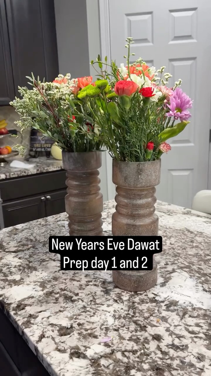 Dawat prep doesn’t happen in one day.
This is everything done before the guests arrive.  Day 1:
• Beef roast marinated overnight
• Biryani korma cooked and ready
• Pasta sauce prepared
• Refrigerators cleaned and organized to make space for desserts, drinks, and final prep
• Florals arranged for the food table
• Buffet setup planned—plates, cups, and cutlery laid out  Day 2 (before the dawat):
• Layering the biryani
• Searing and roasting the beef
• Soup brought together
• Pasta finished just enough to be ready later  All the heavy lifting happens early so dawat day feels calm, not chaotic.
Prep with intention, host with presence.  Save this for your next dawat
#Follow for Part 2: final dishing, serving, and the dinner table  #flavoredbyfatima #partyprep #chicagofoodie #pakistanifood