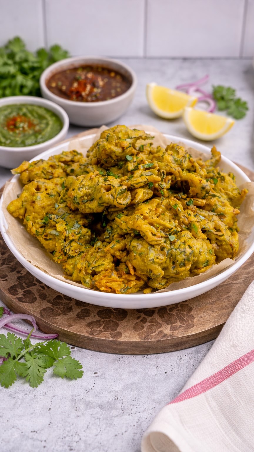 Ramadan Series – Episode 8 🌙  Half of Ramadan is already behind us.
Tonight’s Iftar snack: crispy spinach pakoras — golden, crunchy, and worth the wait.  Get the full recipe at flavoredbyfatima.com
Save this for later and follow along as we finish the Ramadan series.  #flavoredbyfatima #pakistanifood #ramadan2026 #pakoda #fritters