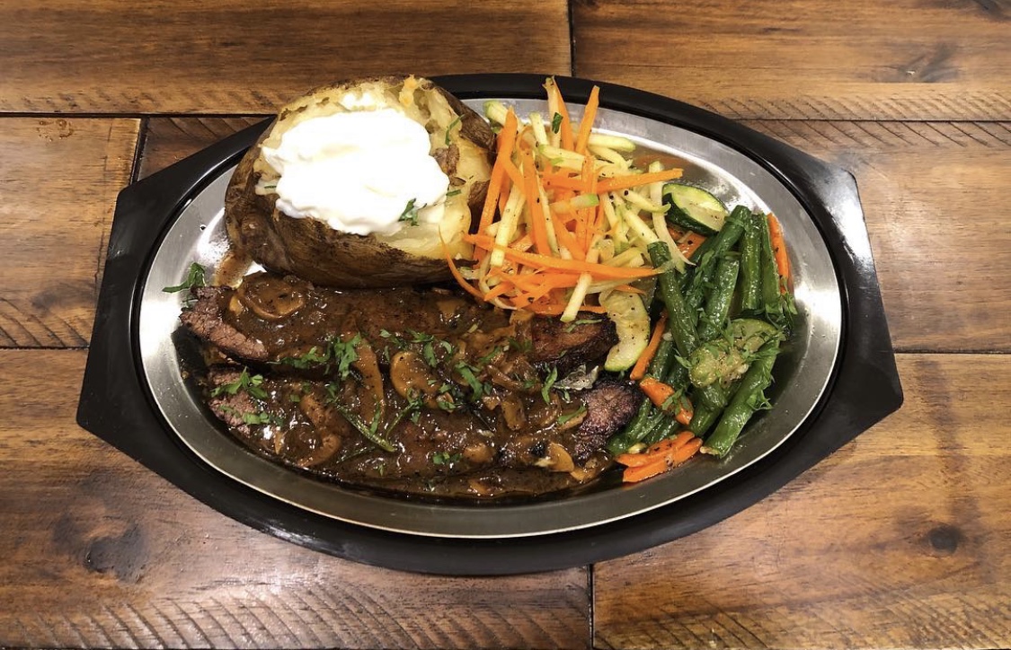 Steak with Mushroom Gravy