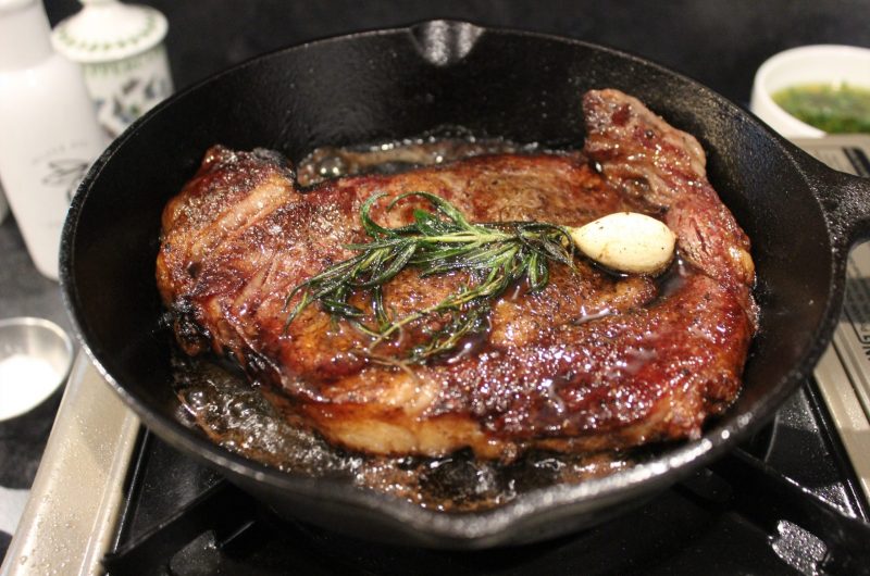 Classic Pan Seared Ribeye Steak