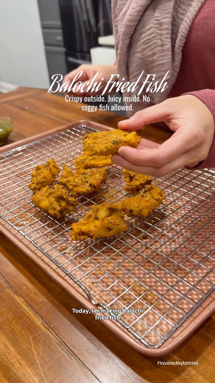 Ramadan Series – Episode 6  Balochi fried fish and a reminder about rizq.  Sometimes the food on our table isn’t just a meal — it’s provision written long before we taste it.  Full recipe is on the blog. 🤍  #chicagofoodie #flavoredbyfatima #friedfish #fishfriday #ramadan2026