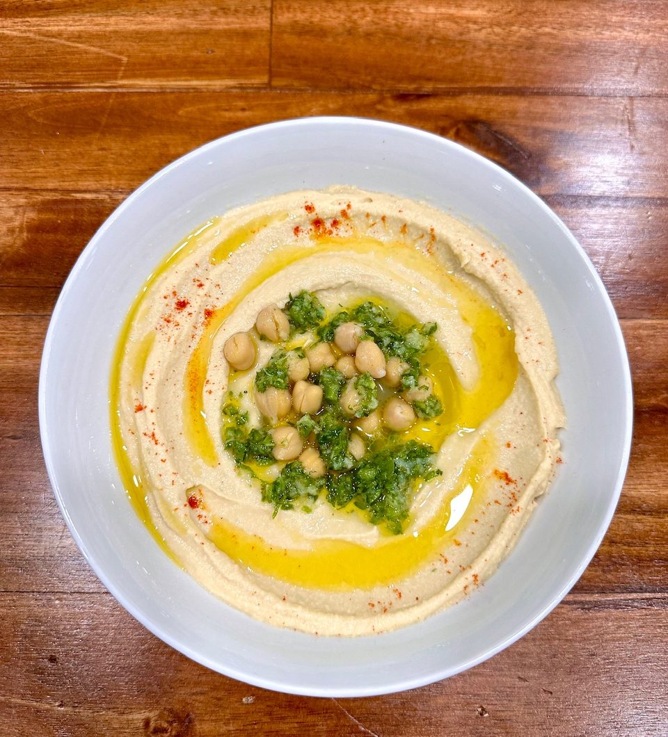 Hummus with Schug Sauce 