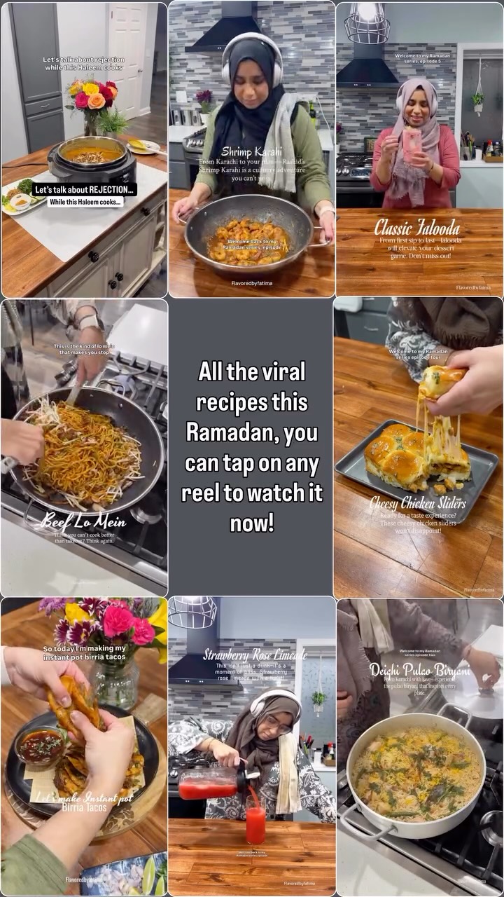 A little collection of the recipes that filled our table this Ramadan. 🌙✨
Tap on any reel to watch the recipe and save your favorites for later. All recipes are on my blog- www.flavoredbyfatima.com  #chicagofoodie #flavoredbyfatima #ramadan2026 #recipeshare #foodgram