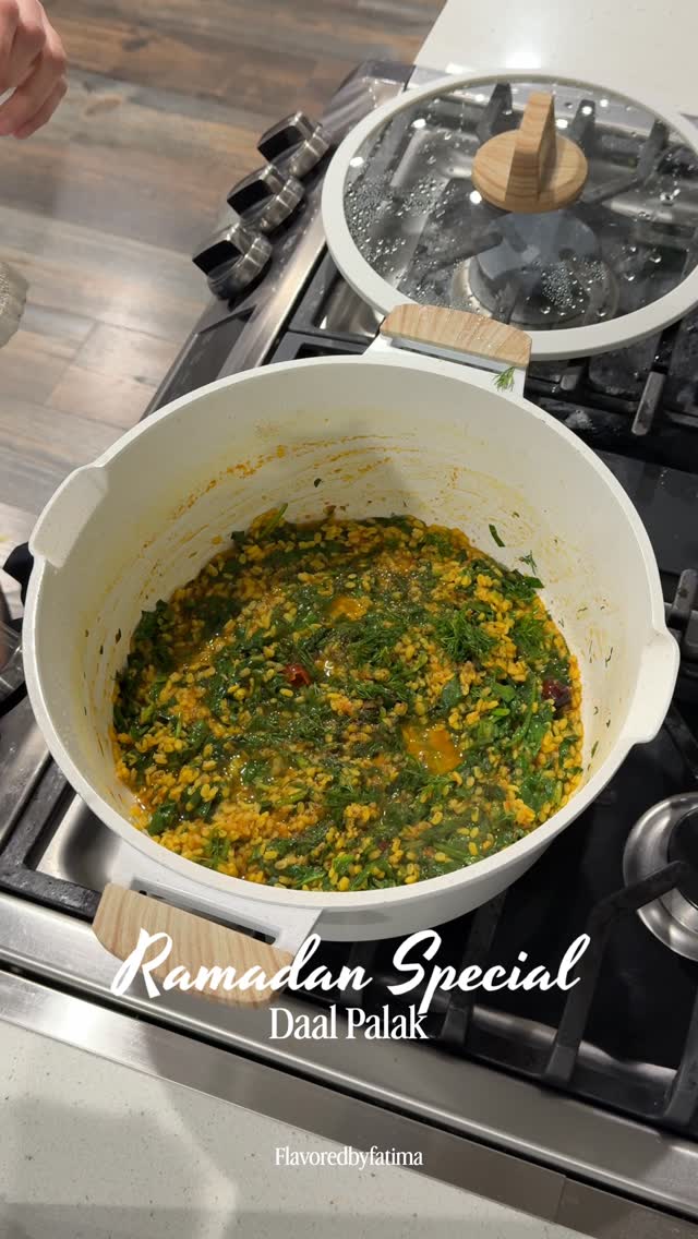 Ramadan special 🌙✨
Daal Palak — the kind of comfort food that nourishes you after a long fast without weighing you down.  Made with moong daal, fresh spinach, warming spices, and finished with dill, kasuri methi, ginger, and a squeeze of lime… it’s simple, wholesome, and exactly what your body craves at Iftar.  Light on the stomach, rich in protein, and perfect with fresh roti — this is everyday Ramadan comfort food in our home 🤍  If you’re trying to balance fried Iftar plates with something nourishing, this one needs to be on your menu this week.  Save this recipe for your Ramadan rotation 🌙
Full step-by-step recipe is live on the blog.
Follow for more comforting Ramadan meals & everyday Pakistani recipes ✨  #chicagofoodie #flavoredbyfatima #daal #proteinrecipes #lentils