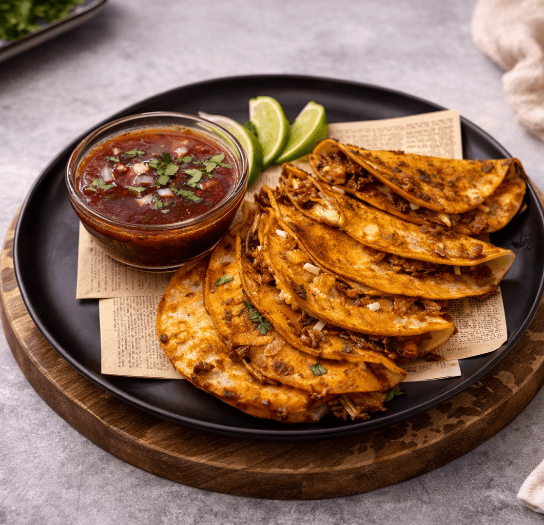 Instant Pot Birria Tacos (Halal-Friendly) — Crispy, Cheesy & Dippable